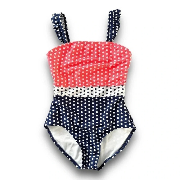 Cat & Jack | Girl’s Polka Dot One Piece ((M)/7-8 yrs) 🩱 - Picture 1 of 5